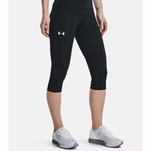 Under Armour UA Women All Season Capris Crop Pants Leggings Black XS / Small